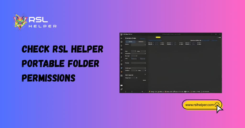 Check RSL Helper portable Folder Permissions
