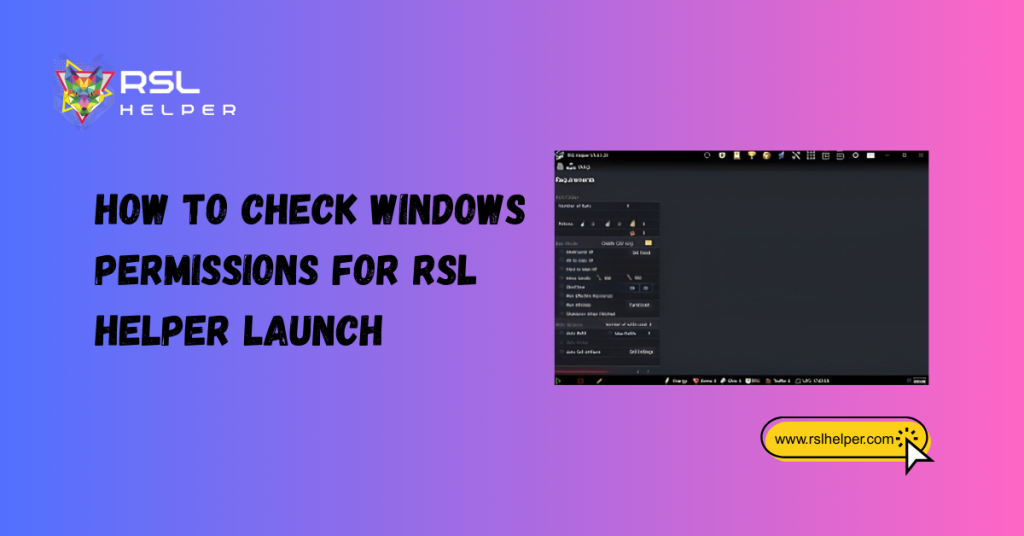 Check Windows Permissions for RSL Helper